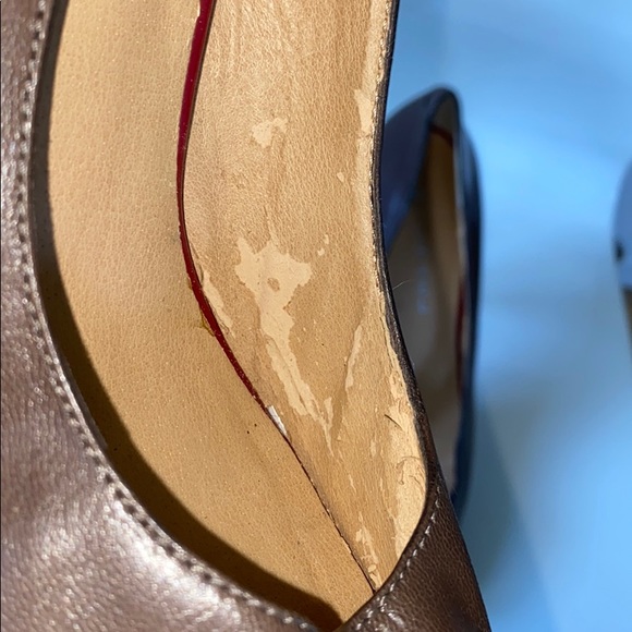 GENUINE LEATHER PEEP TOE STILETTO - Picture 6 of 8